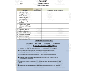 Push-Up Rubric
