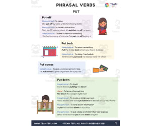 Put Phrasal Verbs – Exercises & Practice Sheets