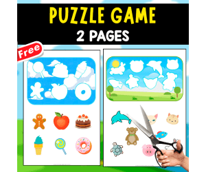 PUZZLE GAME FOR KIDS | 2 PAGES
