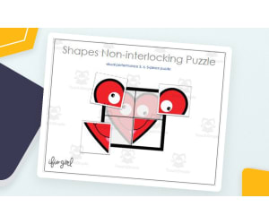 Puzzle: Shapes with non-interlocking pieces - ABLLS-R section B