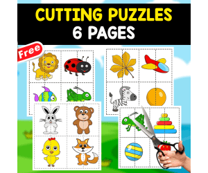 PUZZLES OF ANIMALS | 6 FREE PAGES