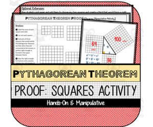 Pythagorean Theorem Proof: Squares Manipulative Activity