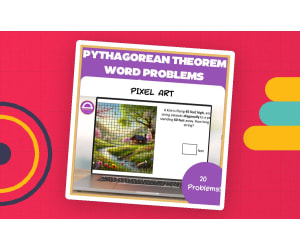 Pythagorean Theorem Word Problems Pixel Art