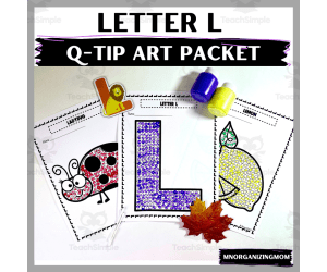Q-Tip Art Packet: Letter L
