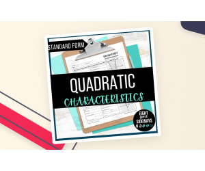 Graphing Quadratic Functions in Standard Form Worksheet