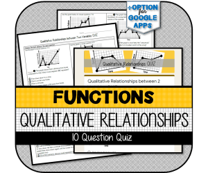 Qualitative Relationships between Two Variables QUIZ