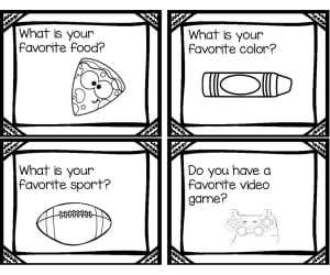 Question of the Day for PreK Kindergarten First and Second Grades