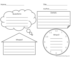 Questions Details and Setting Graphic Organizer Worksheet
