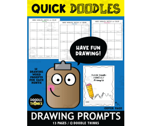 Quick Doodle Art Monthly Word Drawing Prompts