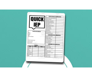 Quick IEP (Editable in Google Docs)