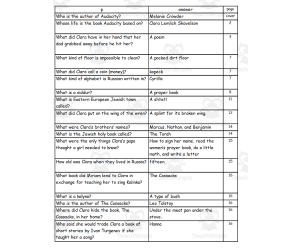 Quiz - Audacity by Melanie Crowder
