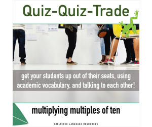 Quiz-Quiz-Trade Game: Multiplying Multiples of Ten