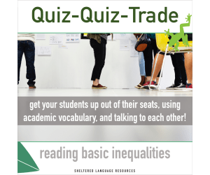 Quiz-Quiz-Trade Game: Reading Basic Inequalities