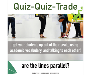 Quiz-Quiz-Trade Game: Systems of Equations Parallel Lines