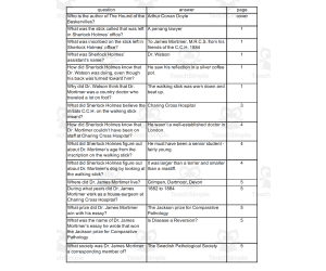 Quiz - The Hound of the Baskervilles by Arthur Conan Doyle