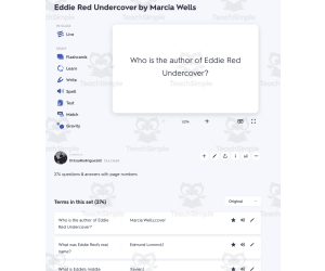 Quizlet - Eddie Red Undercover by Marcia Wells