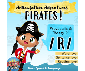 R Articulation, Boom Cards Speech Therapy, R Controlled, Bossy R, Prevocalic R