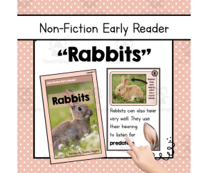 "Rabbits" | Differentiated Spring Nonfiction Book and Comprehension