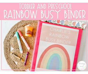 Rainbow Busy Binder | Preschool Learning Activities