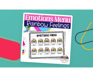 Rainbow Emotions Faces Chart and Reference Poster