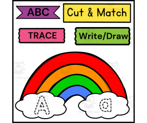 Rainbow Letters: Uppercase & Lowercase Match - Prek/K Fun!