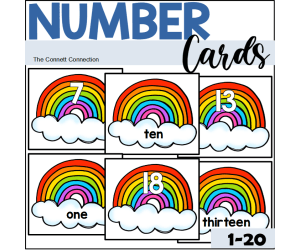 Rainbow Number Cards