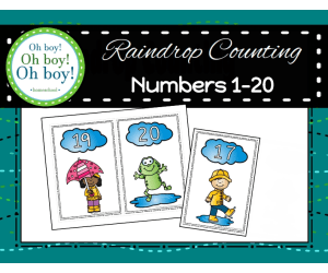 Raindrop Counting Numbers 1-20