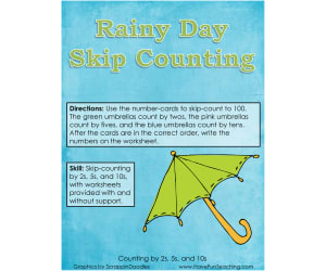 Rainy Day Skip Counting Activity
