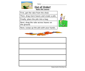 Raking The Leaves Sequencing Worksheet