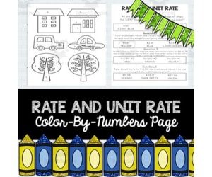 Rate and Unit Rate Color by Number