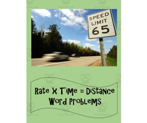 Rate x Time: Distance Word Problems