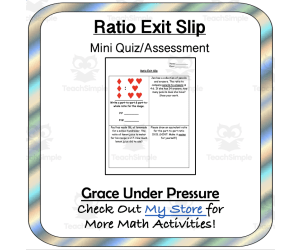 Ratio Mini Quiz/Exit Slip