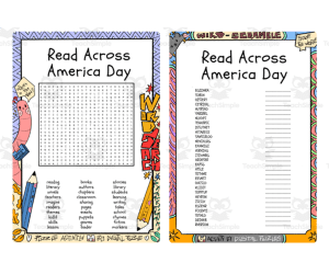 Read Across America Day word search & scramble