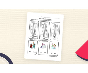 Reading a Thermometer Worksheet