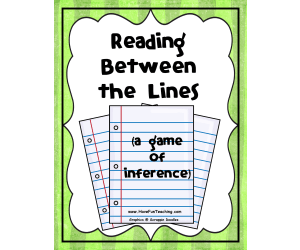 Reading Between The Lines Inference Activity