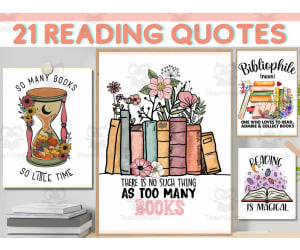 Reading Bulletin Board Posters Reading Quotes Library Decor Book Week