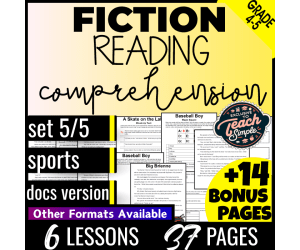Reading Comprehension and Questions Fiction Set 5 - Sports (Docs)