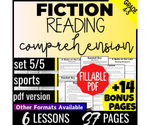 Reading Comprehension and Questions Fiction Set 5 - Sports (Fillable)