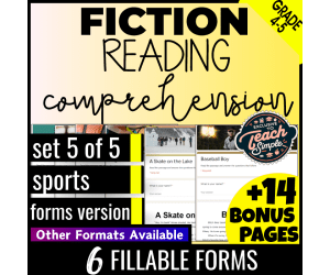 Reading Comprehension and Questions Fiction Set 5 - Sports (Forms)