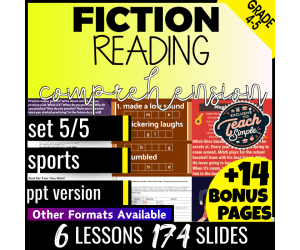 Reading Comprehension and Questions Fiction Set 5 - Sports (PPT)