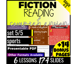 Reading Comprehension and Questions Fiction Set 5 - Sports Presentable