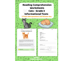 Reading Comprehension Cats | Grade 3 Informational Texts