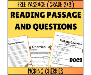Reading Comprehension Fiction Set 1 Sample - Picking Cherries (Docs)
