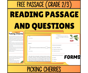 Reading Comprehension Fiction Set 1 Sample - Picking Cherries (Forms)