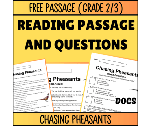 Reading Comprehension Fiction Set 2 Sample - Chasing Pheasants (Docs)