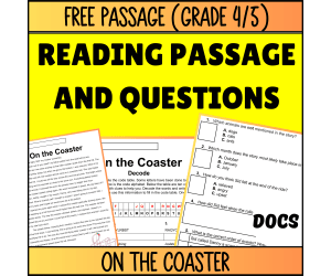 Reading Comprehension Fiction Set 2 Sample: On the Coaster (Docs)