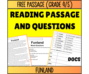 Reading Comprehension Fiction Set 3 Sample: Funland (Docs)