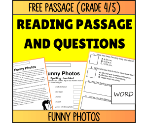 Reading Comprehension Fiction Set 4 Sample: Funny Photos (Word)