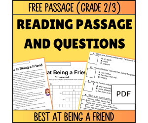 Reading Comprehension Fiction Set 5 Sample Best at Being a Friend PDF