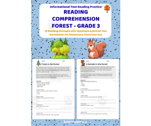 Reading Comprehension Forest | Grade 3 Reading Activities